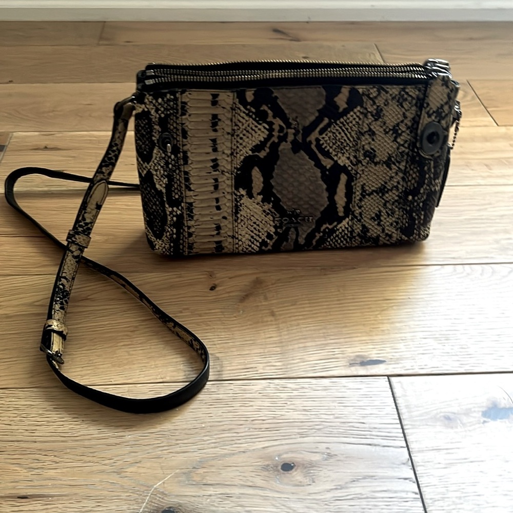 Coach snakeskin crossbody